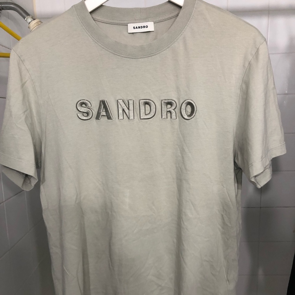 Sandro France  luxury embroidery t shirt size m